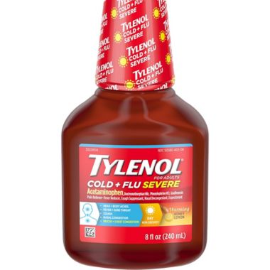 Tylenol&reg; 8 fl. oz. Cold + Flu Severe Liquid in Warming Honey Lemon. View a larger version of this product image.