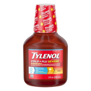 Tylenol&reg; 8 fl. oz. Cold + Flu Severe Liquid in Warming Honey Lemon. View a larger version of this product image.