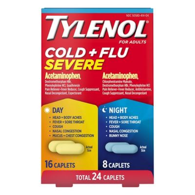 Tylenol&reg; 24-Count Cold and Flu Day/Night Caplets