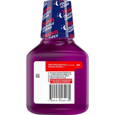 Tylenol&reg; 8 oz. Adult Cold Flu Cough Syrup in Night Berry. View a larger version of this product image.