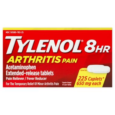 Tylenol&reg; 8 HR Arthritis Pain 225-count 650 mg Extended-Release Tablets. View a larger version of this product image.