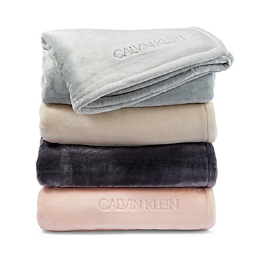 Calvin Klein Michael Fleece Throw Blanket | Bed Bath & Beyond