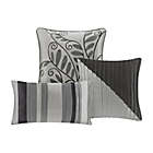 Alternate image 2 for Madison Park&reg; Amherst 7-Piece Queen Comforter Set in Black/Grey