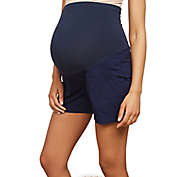 Motherhood Maternity&reg; Large Poplin Maternity Shorts in Navy