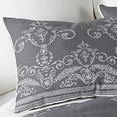Levtex Home Belvedere 3-Piece Full/Queen Duvet Cover Set in Charcoal. View a larger version of this product image.