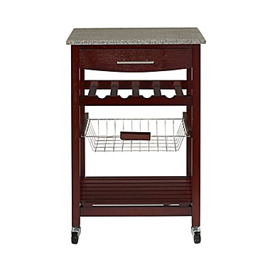 Granite Rolling Kitchen Cart. View a larger version of this product image.