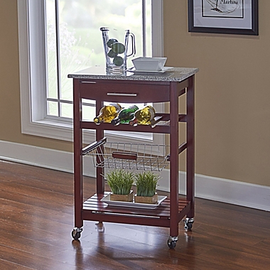 Granite Rolling Kitchen Cart. View a larger version of this product image.