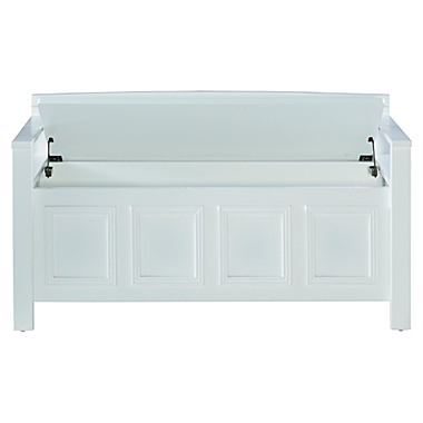 Laredo Storage Bench in White. View a larger version of this product image.