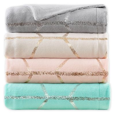 Intelligent Design Raina Metallic Throw Blanket Bed Bath & Beyond