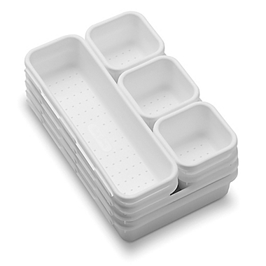 madesmart&reg; 8-Piece Interlocking Bin Set in White. View a larger version of this product image.