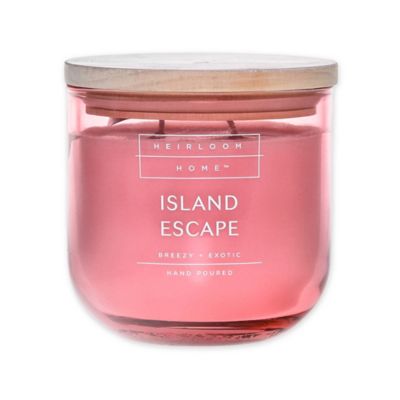 Heirloom Home&trade; Island Escape 14 oz. Jar Candle with Wood Lid