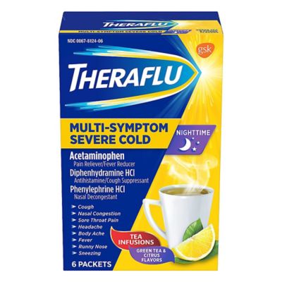 Theraflu&reg; 6-Pack Nightime Severe Cold &amp; Cough Hot Liquid Powder in Lemon/Honey