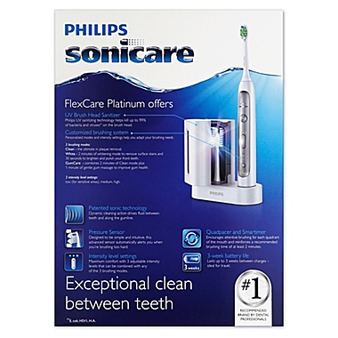 Philips Sonicare&reg; FlexCare Platinum Electric Toothbrush with UV Sanitizer. View a larger version of this product image.