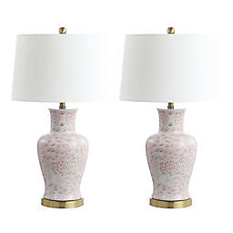Safavieh Calli Table Lamps in Pink/White (Set of 2)