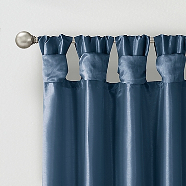Madison Park Emilia 120-Inch Twist Tab Top Window Curtain Panel in Teal (Single). View a larger version of this product image.