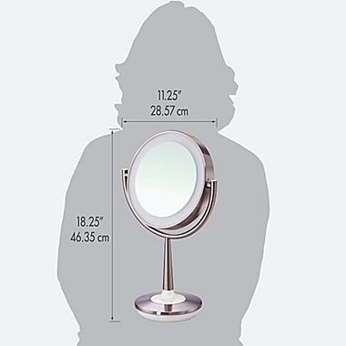 Brookstone Cordless Illuminated Makeup Mirror. View a larger version of this product image.