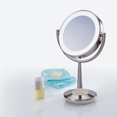 Brookstone Cordless Illuminated Makeup Mirror. View a larger version of this product image.