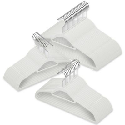 white clothes hangers