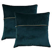 Vincenzo 20-Inch Square Throw Pillows in Teal (Set of 2)