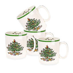 Spode® Christmas Tree Mugs (Set of 4)