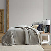 Bee &amp; Willow&trade; Ticking Stripe Reversible King Comforter Set in White/Blue