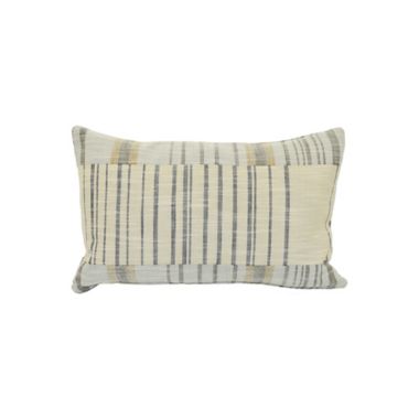 Within Reach Striped Oblong Throw Pillow in Beige. View a larger version of this product image.