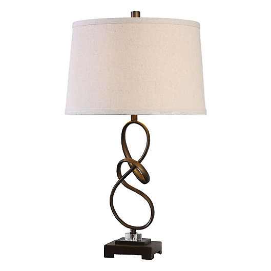Uttermost Tenley Table Lamp In Oil, Oil Rubbed Bronze Table Lamp With White Shade