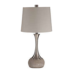 Uttermost Niah Brushed Nickel Lamp with Fabric Lamp Shade