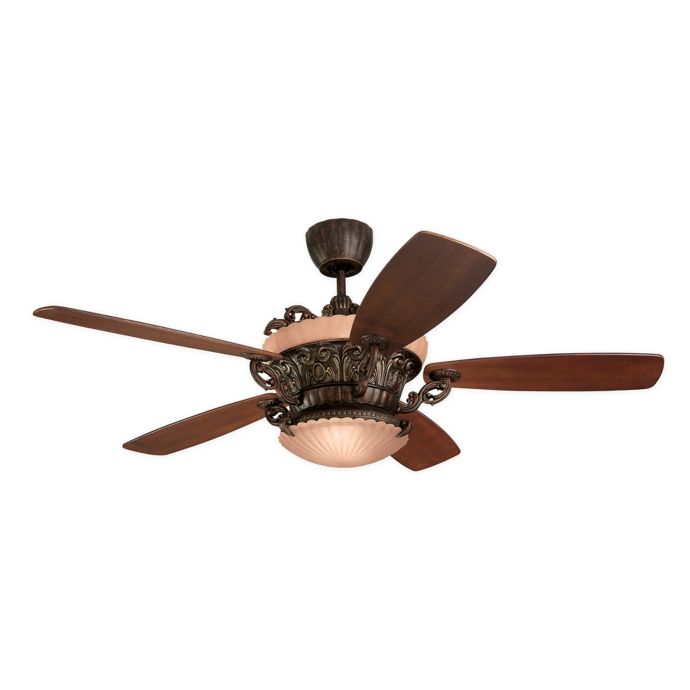 Monte Carlo Strasburg 56 Inch 2 Light Ceiling Fan In Tuscan Bronze