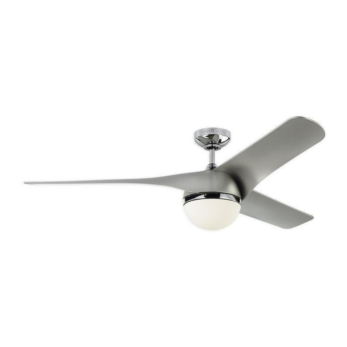 Monte Carlo Akova 56 Inch Indoor Outdoor Ceiling Fan In Chrome With Remote Control