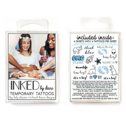 16-Count Boys Baby Shower Tattoos