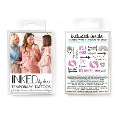 16-Count Boys Girls Shower Tattoos