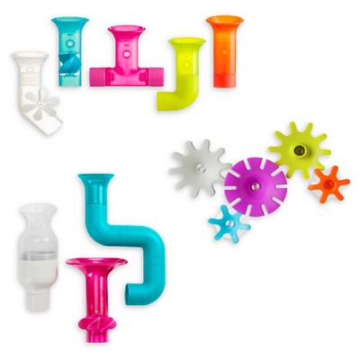 boon 13-piece pipes and tubes bath toy set