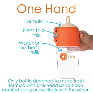 PopYum 9 oz. Anti-Colic Medium Flow Formula Making Bottle. View a larger version of this product image.