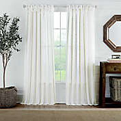 Cambria&reg; Fontaine 84-Inch Tie Top Light Filtering Curtain Panel in White/Linen (Single)