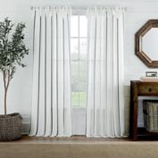 Cambria&reg; Fontaine 95-Inch Tie Top Window Curtain Panel in White/Grey (Single)