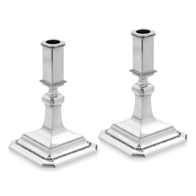 Reed and Barton Heritage Collection Banded Bead Candle Holder Bed