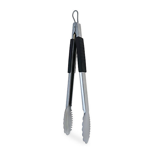 Alternate image 1 for Just Grillin' Easy Grip Stainless Steel Tongs with Black Handle