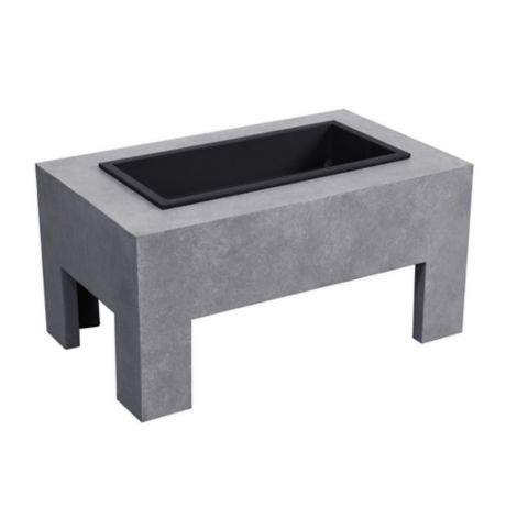 Modern Rectangular Fire Pit Basin Bed, Bed Bath And Beyond Fire Pit