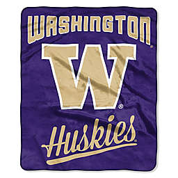 University of Washington Raschel Throw Blanket