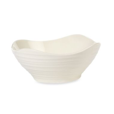 Mikasa&reg; Swirl Square Cereal Bowl in White. View a larger version of this product image.