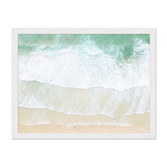 Aerial Beach 43.5-Inch x 33.5-Inch Framed Print Wall Art ...