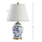 Alternate image 5 for JONATHAN Y Georgia Chinoiserie Table Lamp in Blue with Linen Shade