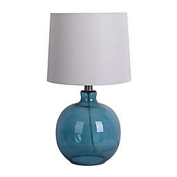 Kaya LED Glass Table Lamp with Linen Shade
