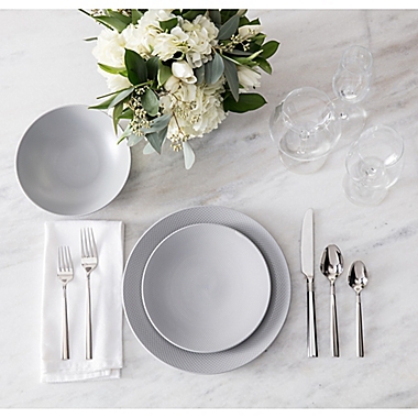 Neil Lane&trade; by Fortessa&reg; Trilliant Dinner Plates in Stone  (Set of 4). View a larger version of this product image.