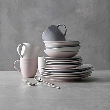 Neil Lane&trade; by Fortessa&reg; Trilliant Dinner Plates in Stone  (Set of 4). View a larger version of this product image.