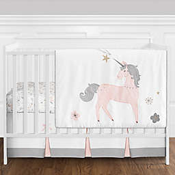 Sweet Jojo Designs® Unicorn 4-Piece Reversible Crib Bedding Set in Pink/Gold