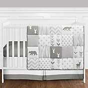 Sweet Jojo Designs&reg; Woodsy 4-Piece Crib Bedding Set in White/Grey