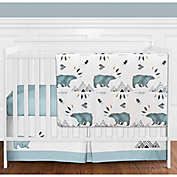 Sweet Jojo Designs&reg; Bear Mountain 4-Piece Crib Bedding Set in Blue/Black