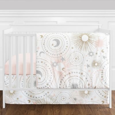 rose gold nursery bedding